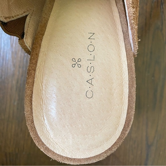 Caslon Brown Suede Maggie Slides Sandals Mules With Geometric Cutouts SZ 9.5 - Picture 8 of 10